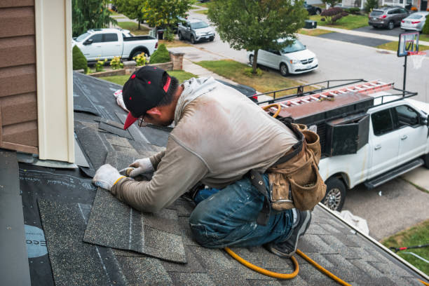 Professional Gutter Repair And Installation technician working in Harker Heights, TX
